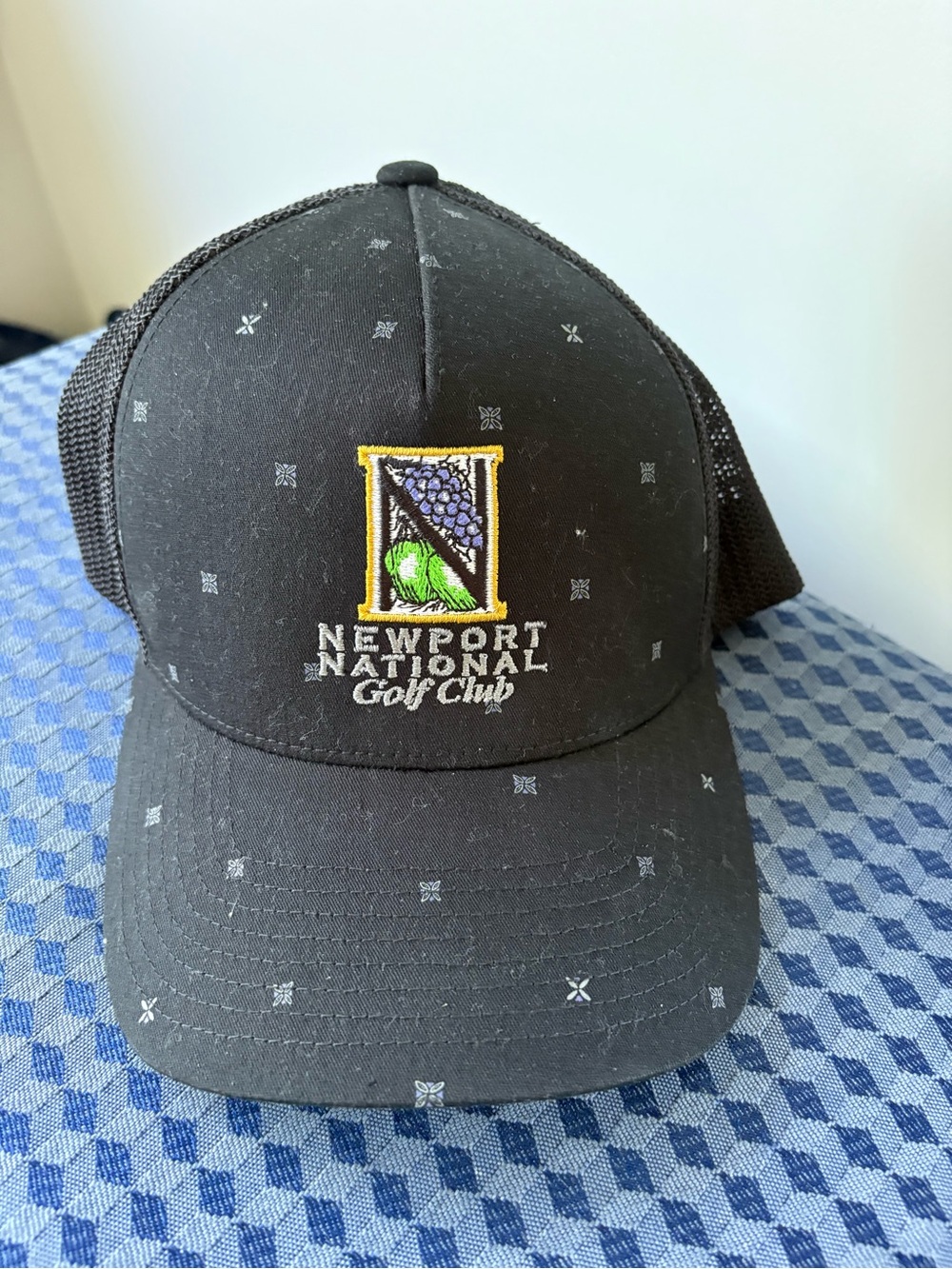 Newport National Golf Club Black Mesh Back Cap